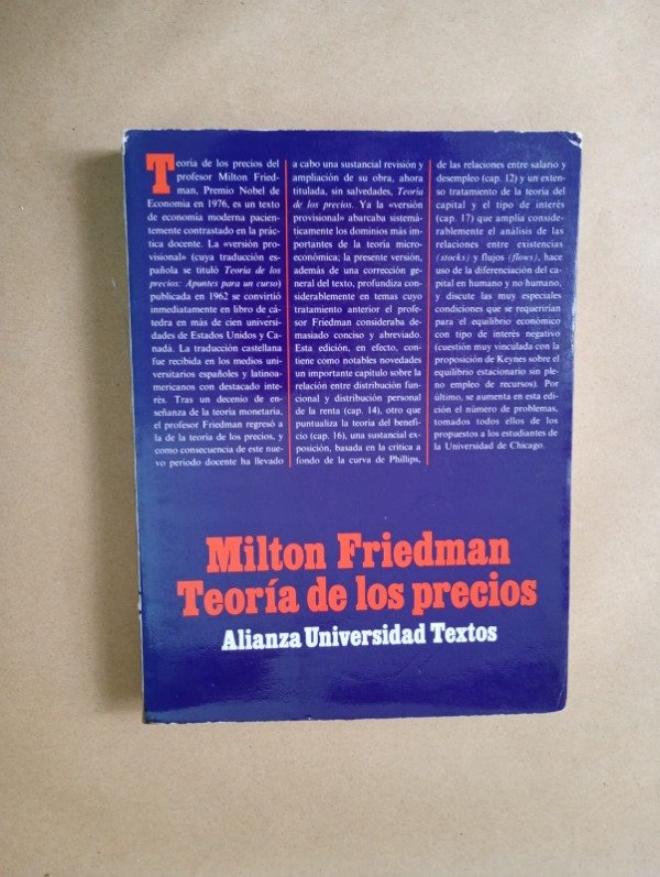 Producto - Teoría de los precios - Milton Friedman - Alianza 1990