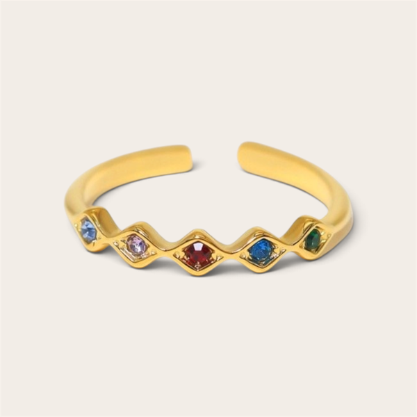Producto - Anillo Fancy regulable con circonias