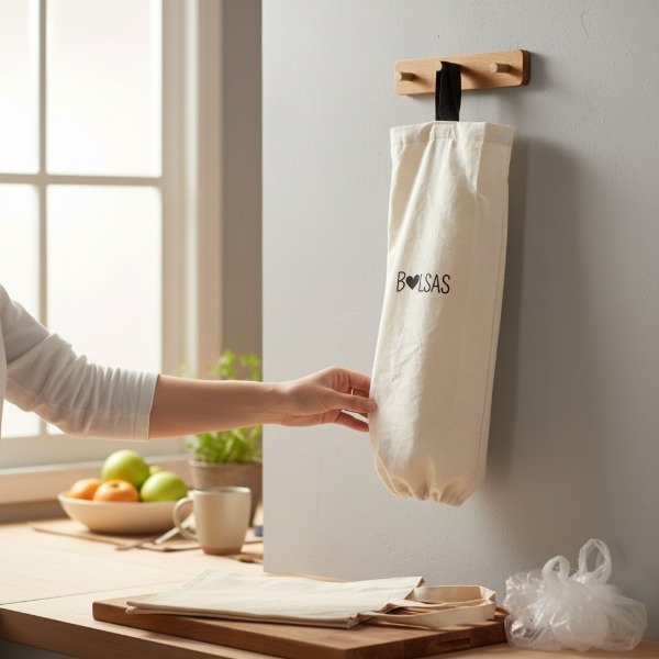 Producto - ORGANIZADOR DE BOLSAS DE LIENZO CRUDO - 1