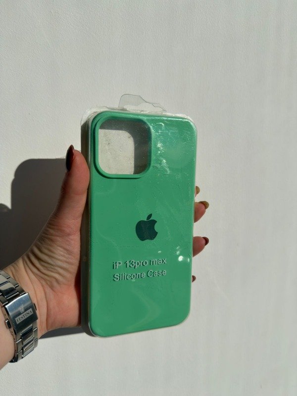 Producto - Silicone case Iphone 13 pro max verde menta