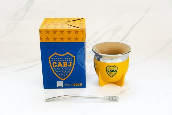 Producto - MATE PAMPA TRADICIONAL BOCA JUNIORS AMARILLO BOCA ABIERTA