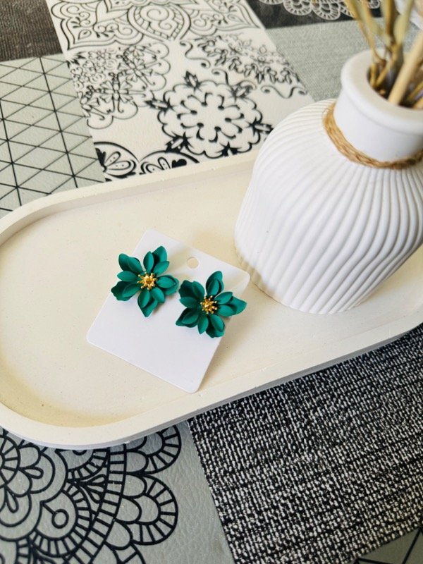 Producto - Aros flor verde