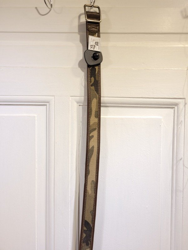 Producto - Cinturón camuflado con bordes de cuero 75cm - PRECIO: 7X - 1