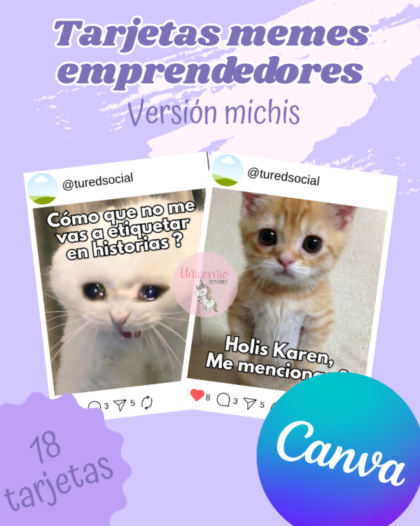 Producto - Tarjetas memes emprendedores (versión gatos)