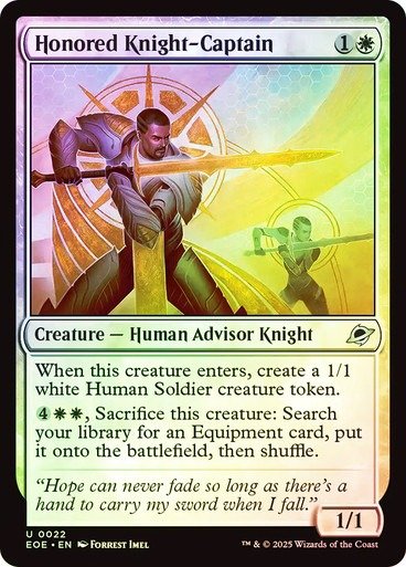 Producto - Honored Knight-Captain Foil  Edge of Eternities