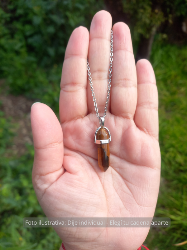 Producto - Dije Ojo de Tigre - Pendulo Dual