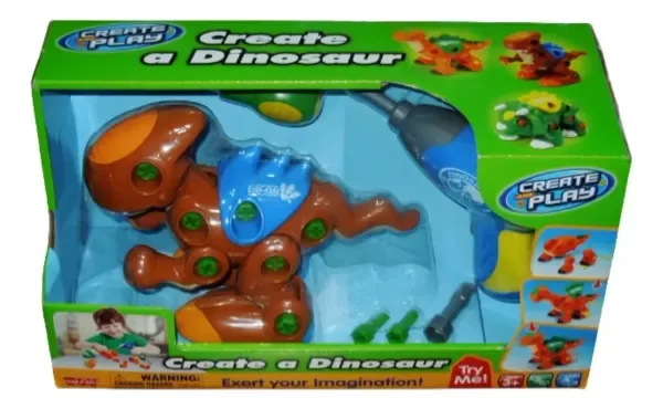Producto - Dinosaurio Con Taladro Para Armar/desarmar Tiranosaurio Rex Largo 23 Cm