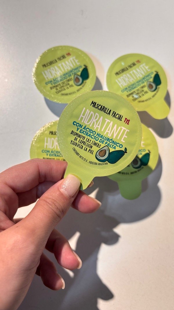 Producto - Mascarilla hidratante facial con palta y ácido hialuronico