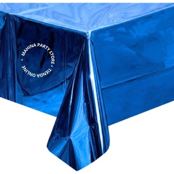 Producto - Mantel azul metalizado