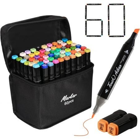 Producto - Marcador Doble Punta con Estuche 60