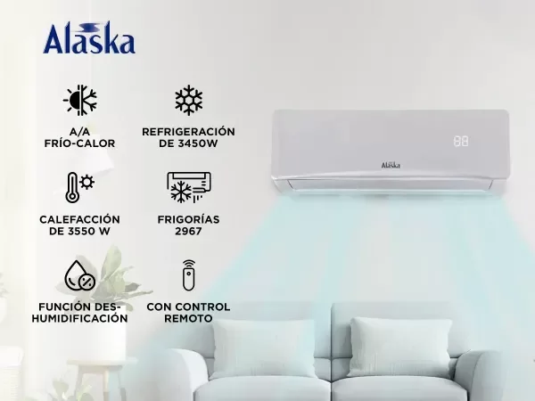 Producto - Aire acondicionado ALASKA 3450w frio calor - 2