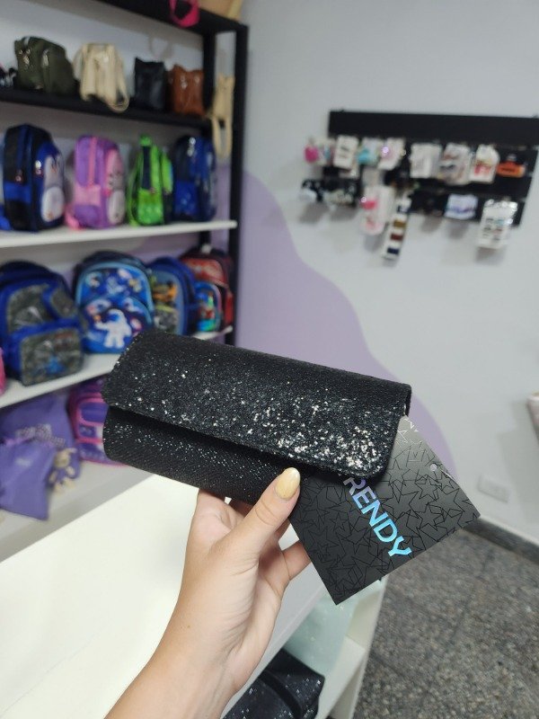 Producto - Sobre negro glitter Trendy
