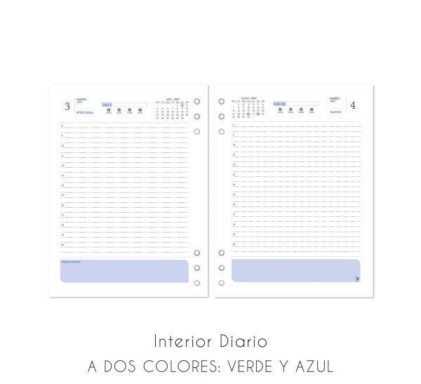 Producto - Repuesto Agenda N7 Diario 5007 - 4