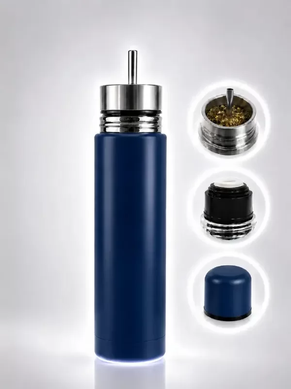 Producto - Termo Mate Autocebante Acero Inoxidable 750ml Pico Cebador