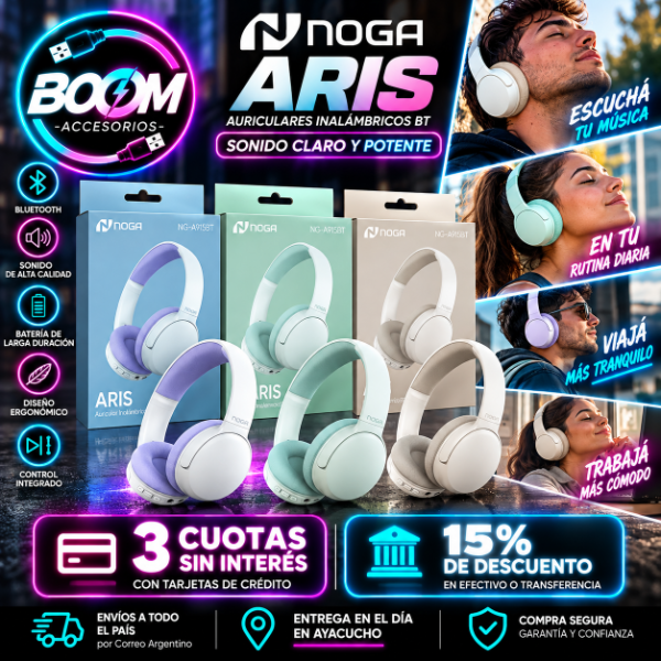Producto - Auricular Noga Aris Ng-a915bt - 0