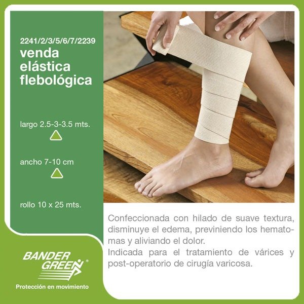 Producto - Venda Elastica Flebologica - Bander Green 10x3