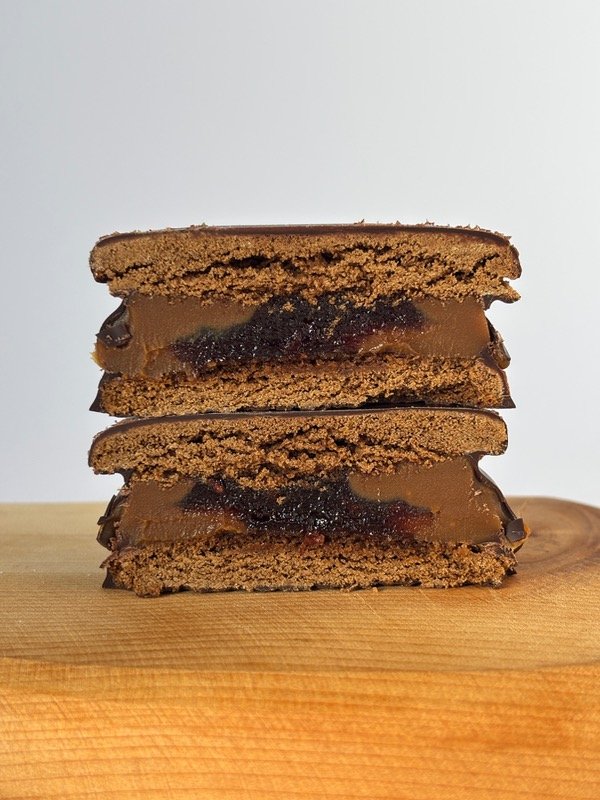 Producto - ALFAJOR CON CORAZON DE FRAMBUESA
