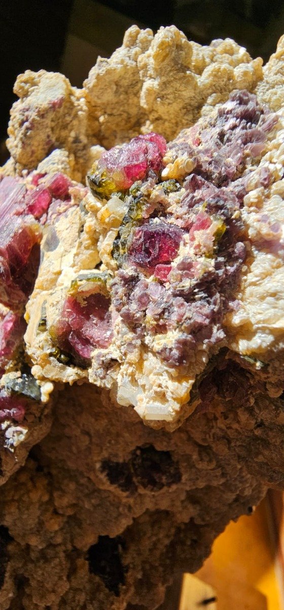 Producto - Turmalina sandía + lepidolita + cuarzo, con zonas botroidales - 5