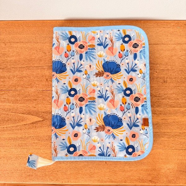 Producto - ORGANIZADOR A4 Diseño Floral Celeste (opción 1)