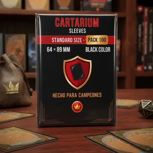 Producto - Sleeves Cartarium Standard 64x89 mm Negras Commander Pack x100 - 2