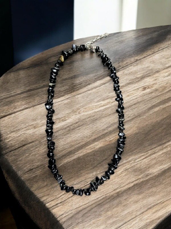 Producto - Collar obsidiana negra