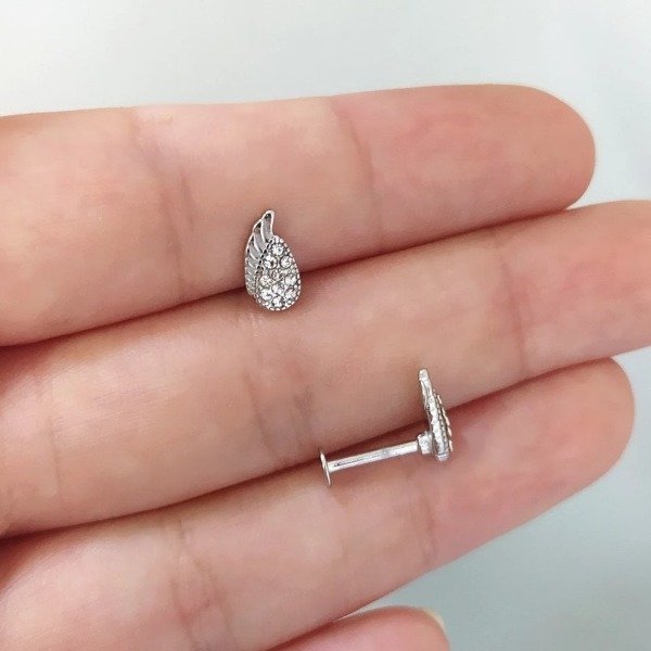Producto - PIERCING LABRET ALAS CON STRASS x4