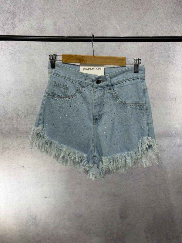 Producto - SHORT VERENA CELESTE RIGIDO STRASS - 0