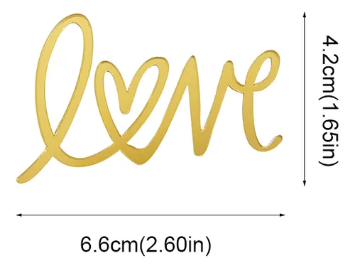 Producto - Topper Love Acrilico Decoración 3