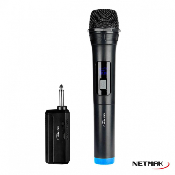 Producto - NM-MC16 Micrófono Inalámbrico Profesional pantalla led a pila receptor inalamb