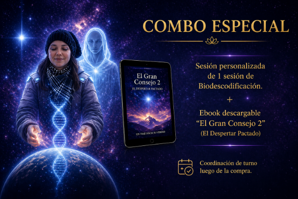 Producto - Combo  sesión  de Biodescodificación + Ebook  Gran Consejo 2