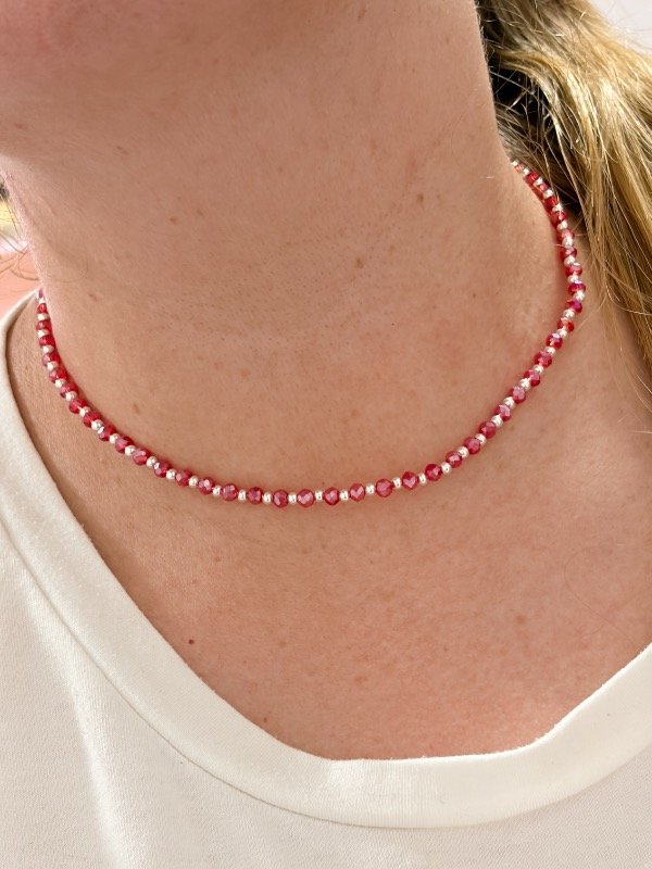 Producto - Choker Rojo Traslucido 45cm - 0