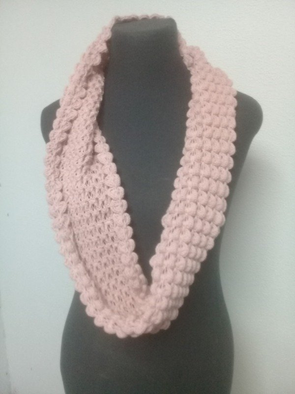 Producto - Cuello infinito,dos vueltas. Rosa viejo