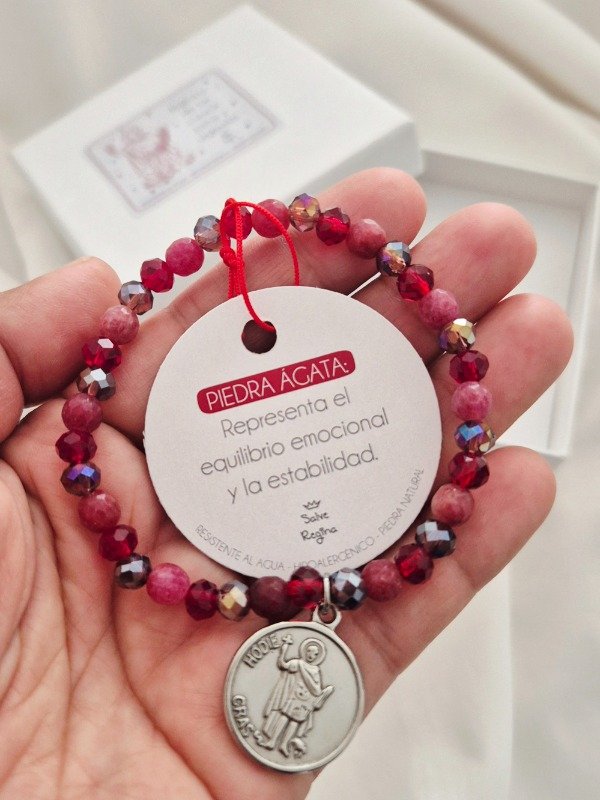Producto - Pulsera Acero Justina (Ágatas)