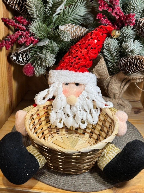 Producto - Canasta de mimbre - Papá Noel rojo (Efectivo: 26.000)