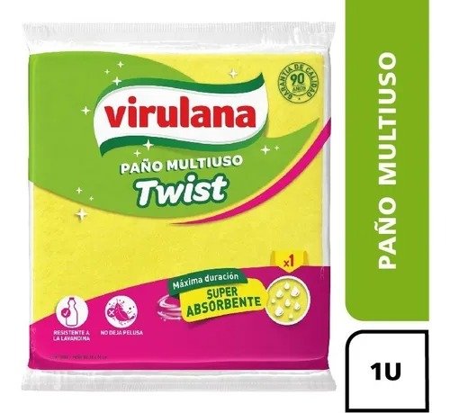 Producto - Virulana Twist Paño Multiuso X 1 Un. Color Amarillo