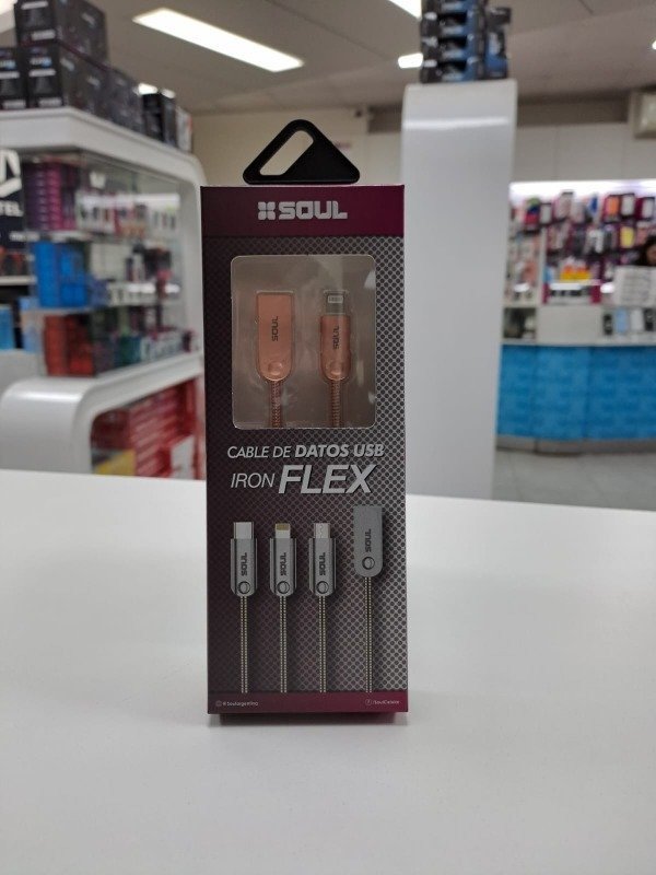 Producto - Cable USB Iron Flex Micro USB V8 1 Metro Soul USB-IFMICRO