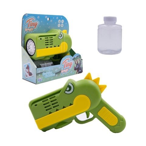 Producto - BURBUJERO A PILA DINOSAURIO TINY EN CAJA 20X20X7CM