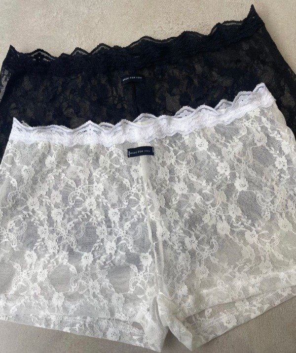 Producto - Short Encaje Blanco