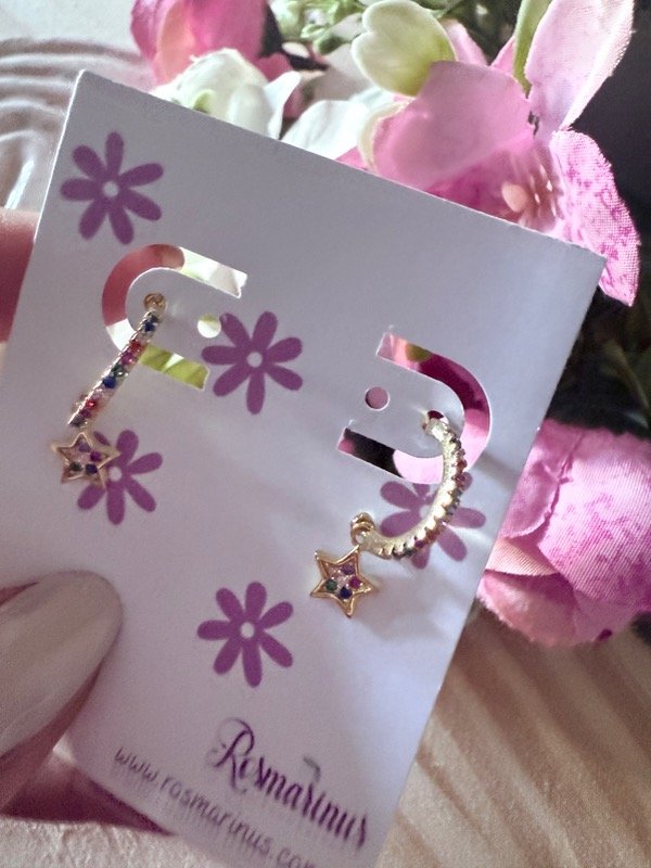 Producto - Aros semiargollita estrella