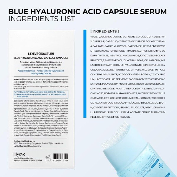 Producto - lilyeve Grow:Turn Blue Hyaluronic Acid Capsule Ampoule 100ml - 6