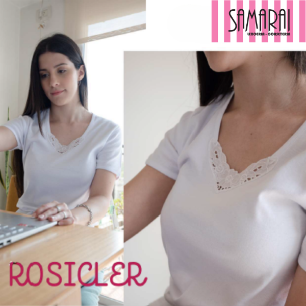 Producto - CAMISETA MANGA CORTA CON APLIQUE ROSICLER (10008)