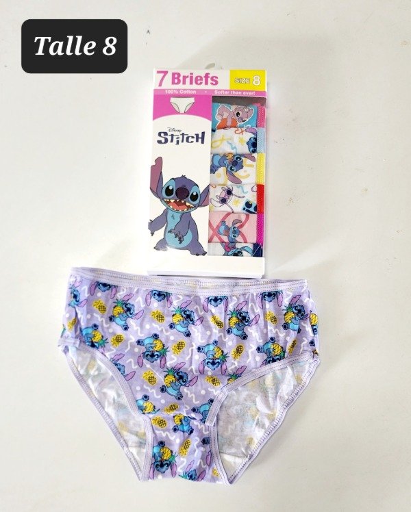 Producto - Pack de 7 bombachas disney stich talle 8