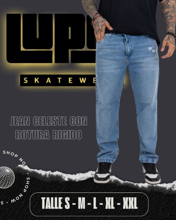Producto - JEANS CELESTE CON ROTURA