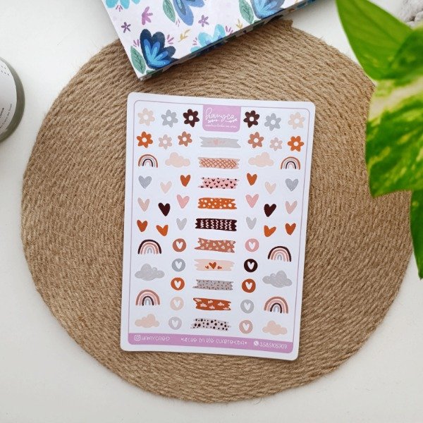 Producto - Plancha stickers a5 troquelada ALEGRIA