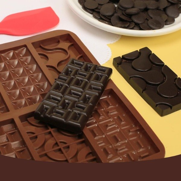 Producto - Molde silicona X6 tabletas choco texturadas - 0