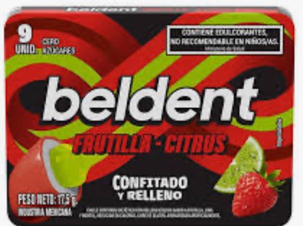 Producto - Chicle Beldent confitado relleno frutilla citrus