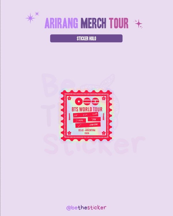 Producto - Sticker Holográfico BTS Estampilla Bs As