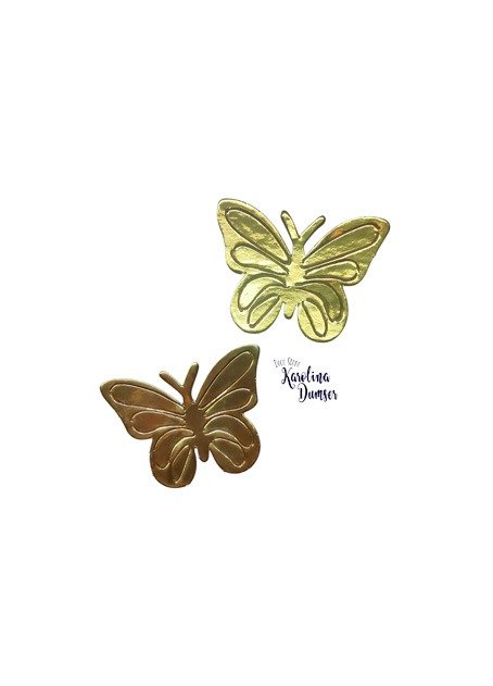 Producto - Mariposas Decorativas Cartulina Metalizado Dorada. Pack por 10 unid.