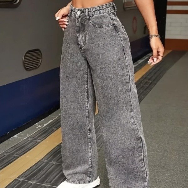 Producto - 671 - JEAN WIDE LEG GRIS