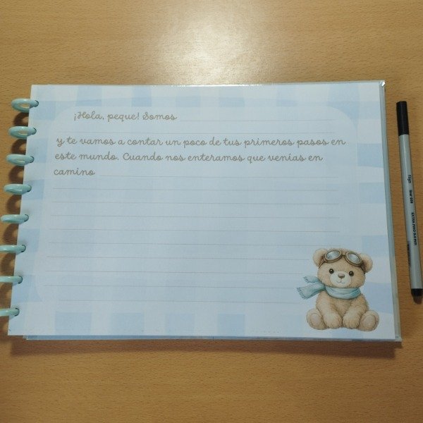 Producto - Contame Mis Primeros Pasos Celeste Personalizado - 3 al cubo - 1